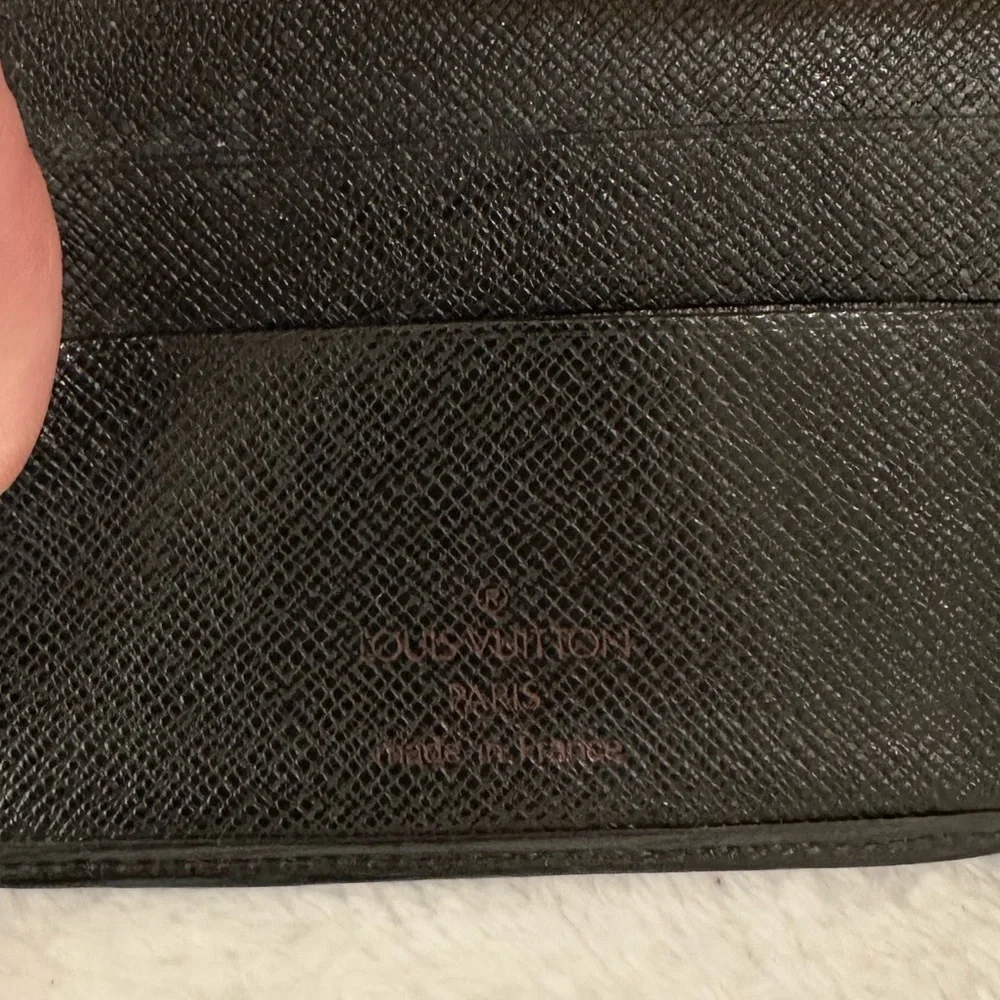 LOUIS VUITTON EPI LEATHER PORTEFEUILLE MARCO BLACK BIFOLD WALLET MADE IN FRANCE
